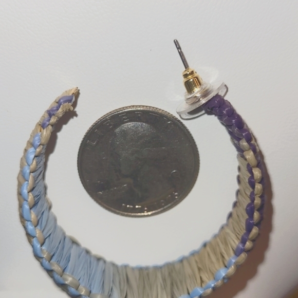 🆕️ OPHELIA ROE RATTAN HOOP EARRINGS - Picture 6 of 7